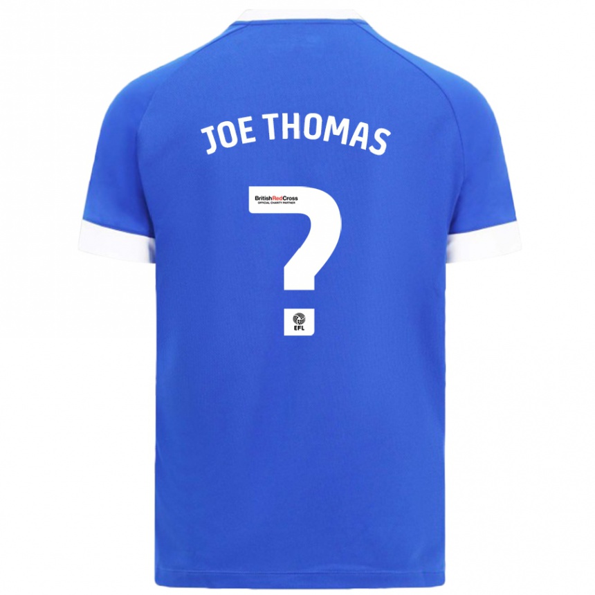 Niño Fútbol Camiseta Joe Thomas #0 Azul Cielo 1ª Equipación 2024/25 Perú