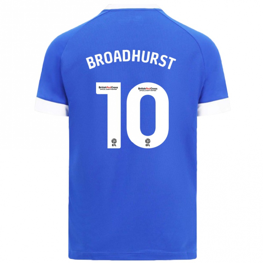 Niño Fútbol Camiseta Danielle Broadhurst #10 Azul Cielo 1ª Equipación 2024/25 Perú