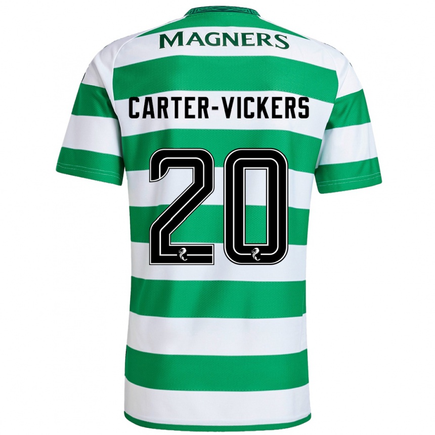 Niño Fútbol Camiseta Cameron Carter-Vickers #20 Verde Blanco 1ª Equipación 2024/25 Perú