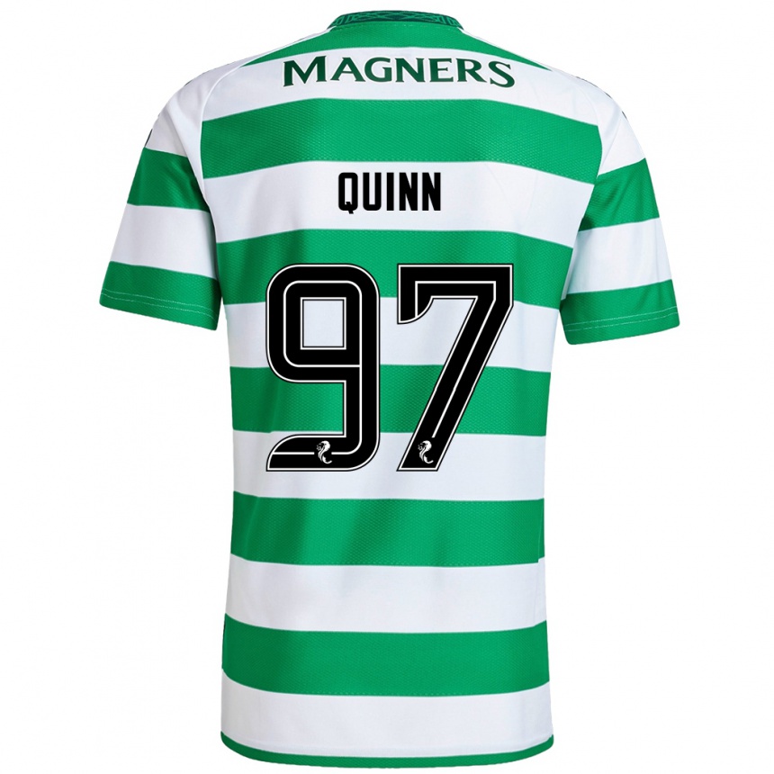 Niño Fútbol Camiseta Ben Quinn #97 Verde Blanco 1ª Equipación 2024/25 Perú