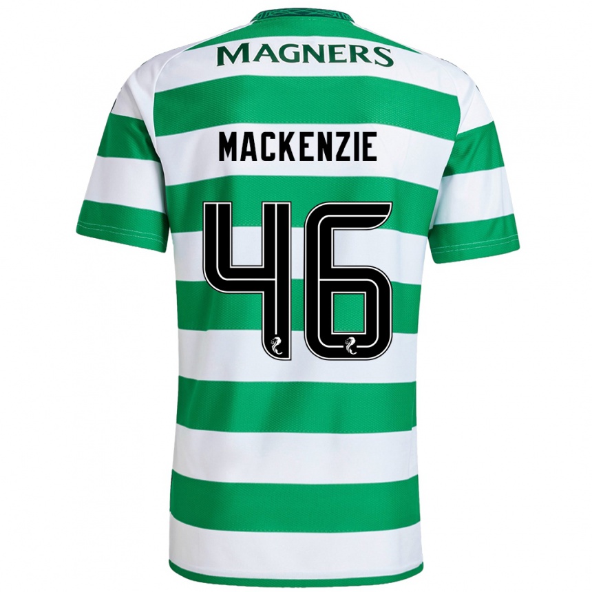 Niño Fútbol Camiseta Magnus Mackenzie #46 Verde Blanco 1ª Equipación 2024/25 Perú