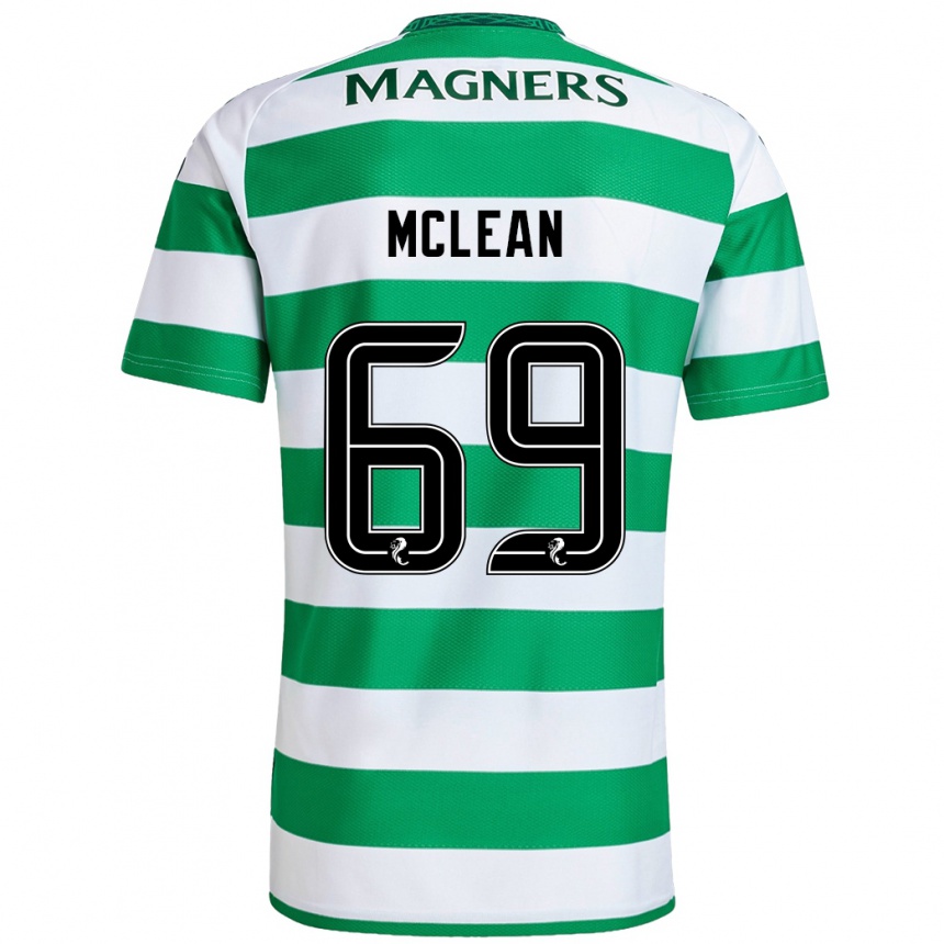 Niño Fútbol Camiseta Kai Mclean #69 Verde Blanco 1ª Equipación 2024/25 Perú