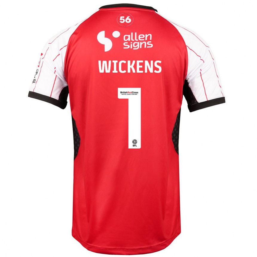 Niño Fútbol Camiseta George Wickens #1 Blanco 1ª Equipación 2024/25 Perú