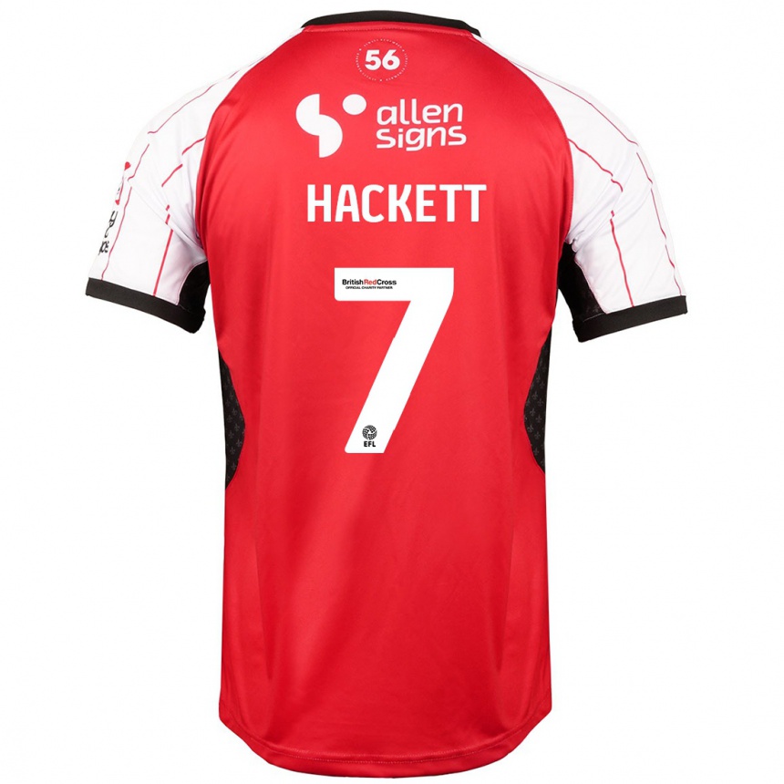 Niño Fútbol Camiseta Reeco Hackett #7 Blanco 1ª Equipación 2024/25 Perú