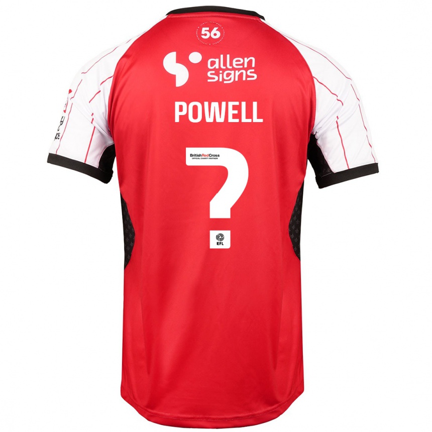 Niño Fútbol Camiseta Darryl Powell #0 Blanco 1ª Equipación 2024/25 Perú