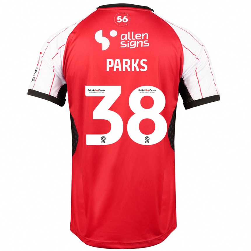 Niño Fútbol Camiseta Charlie Parks #38 Blanco 1ª Equipación 2024/25 Perú