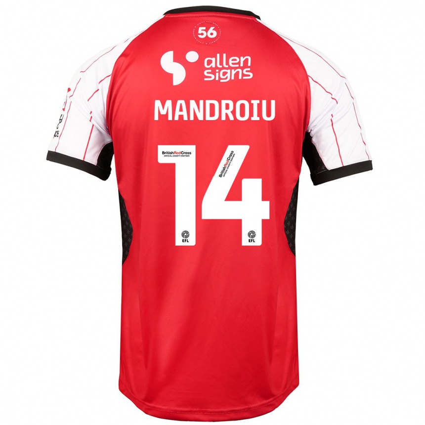 Niño Fútbol Camiseta Daniel Mandroiu #14 Blanco 1ª Equipación 2024/25 Perú