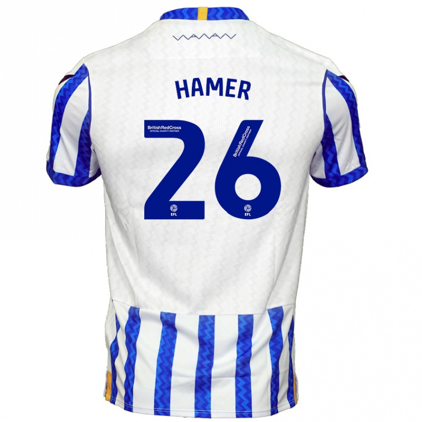 Niño Fútbol Camiseta Ben Hamer #26 Azul Blanco 1ª Equipación 2024/25 Perú