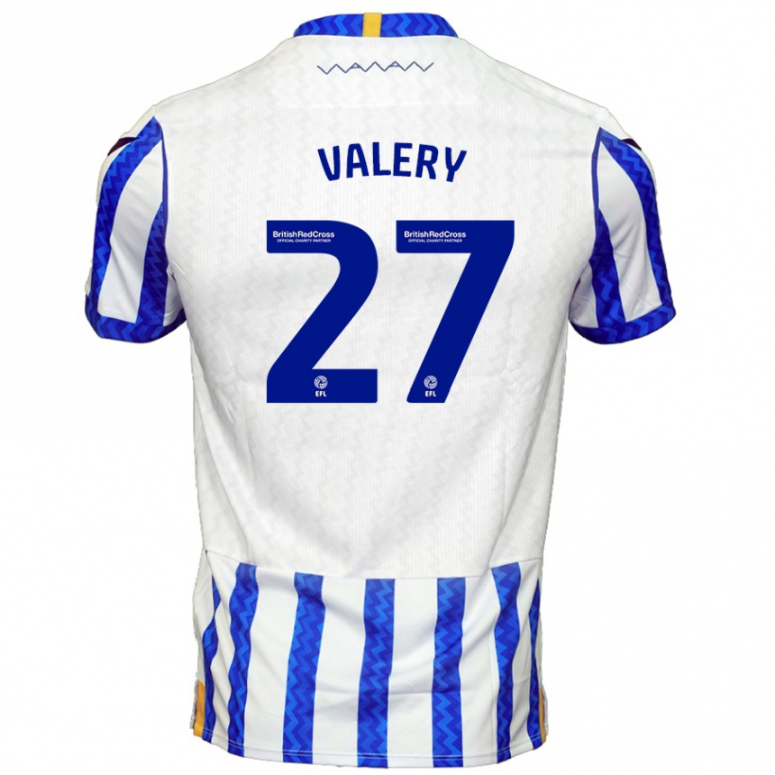 Niño Fútbol Camiseta Yan Valery #27 Azul Blanco 1ª Equipación 2024/25 Perú