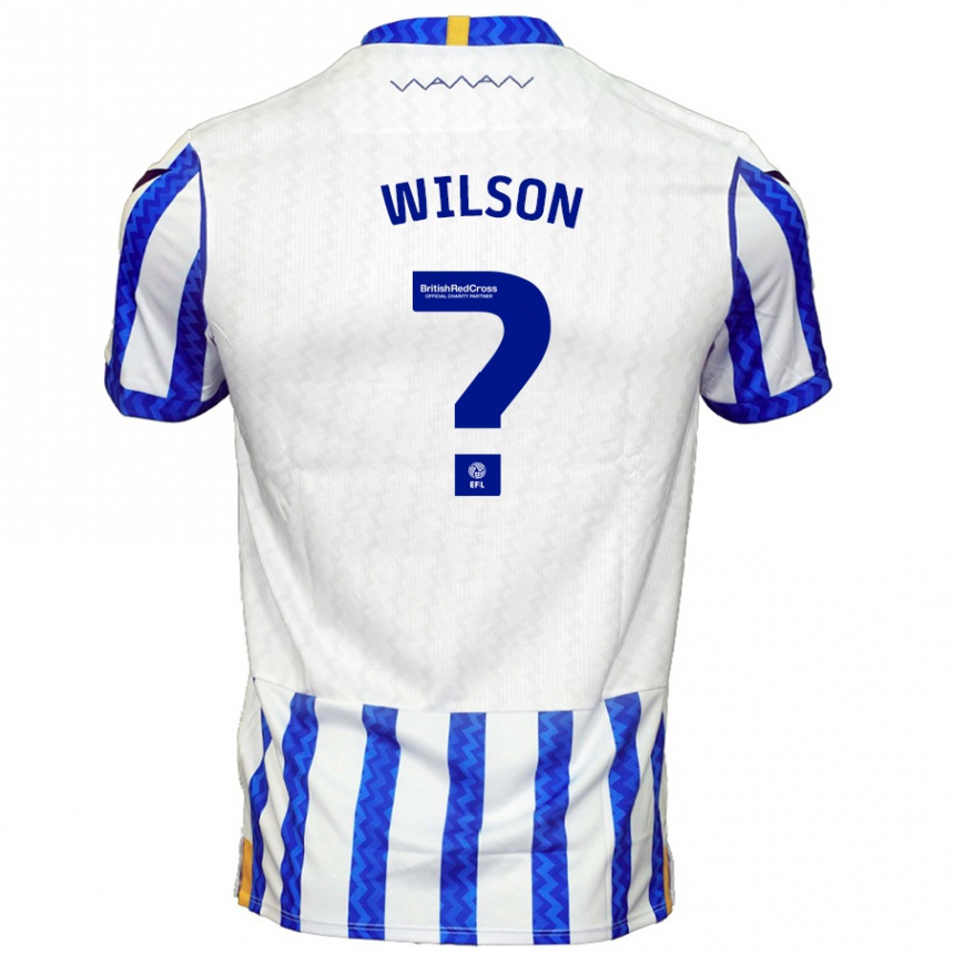 Niño Fútbol Camiseta Ryan Wilson #0 Azul Blanco 1ª Equipación 2024/25 Perú