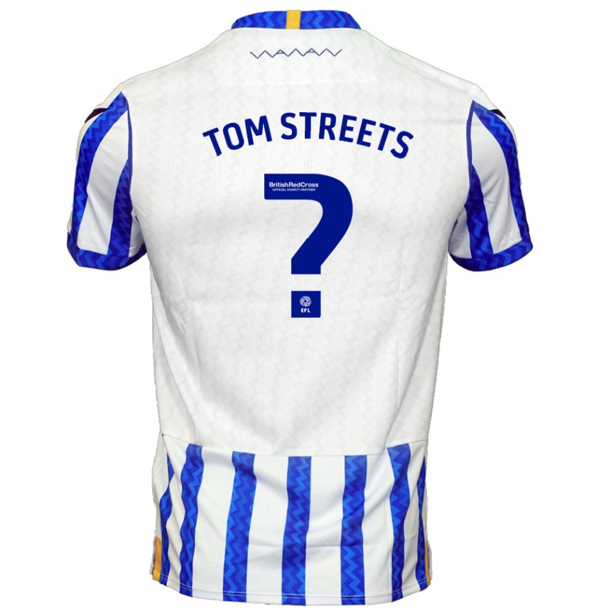 Niño Fútbol Camiseta Tom Streets #0 Azul Blanco 1ª Equipación 2024/25 Perú