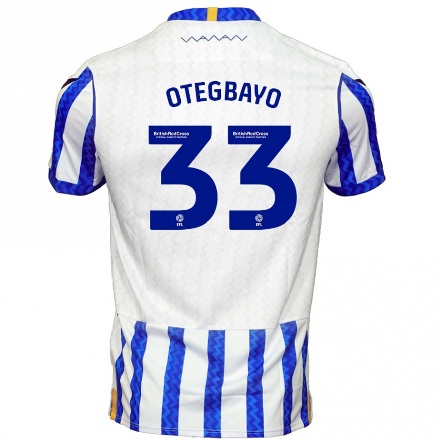 Niño Fútbol Camiseta Gabriel Otegbayo #33 Azul Blanco 1ª Equipación 2024/25 Perú