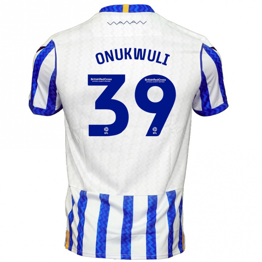 Niño Fútbol Camiseta Favour Onukwuli #39 Azul Blanco 1ª Equipación 2024/25 Perú