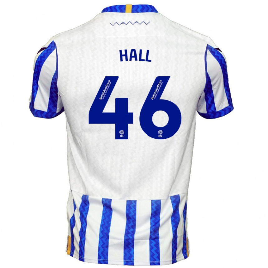 Niño Fútbol Camiseta Jack Hall #46 Azul Blanco 1ª Equipación 2024/25 Perú