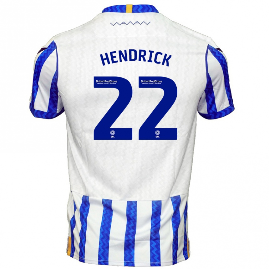 Niño Fútbol Camiseta Jeff Hendrick #22 Azul Blanco 1ª Equipación 2024/25 Perú