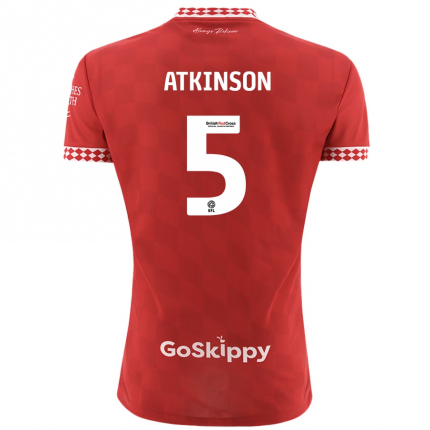 Niño Fútbol Camiseta Rob Atkinson #5 Rojo 1ª Equipación 2024/25 Perú