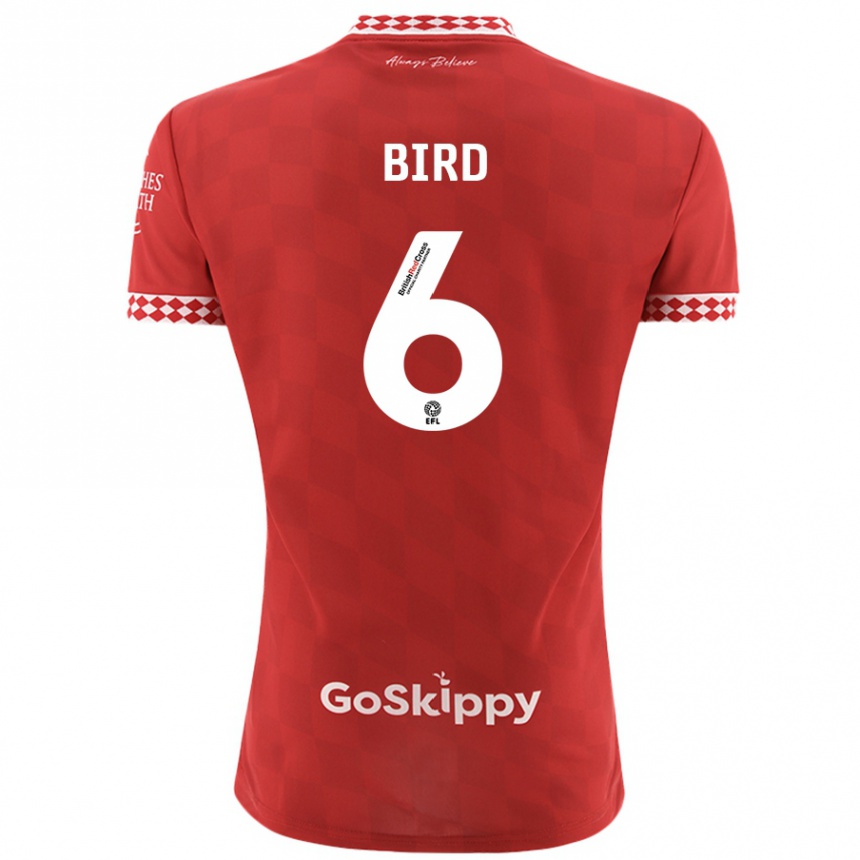 Niño Fútbol Camiseta Max Bird #6 Rojo 1ª Equipación 2024/25 Perú