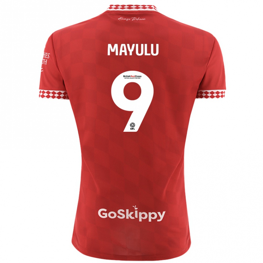 Niño Fútbol Camiseta Fally Mayulu #9 Rojo 1ª Equipación 2024/25 Perú