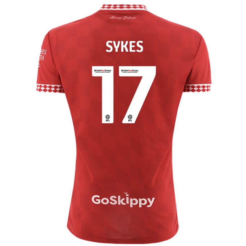 Niño Fútbol Camiseta Mark Sykes #17 Rojo 1ª Equipación 2024/25 Perú