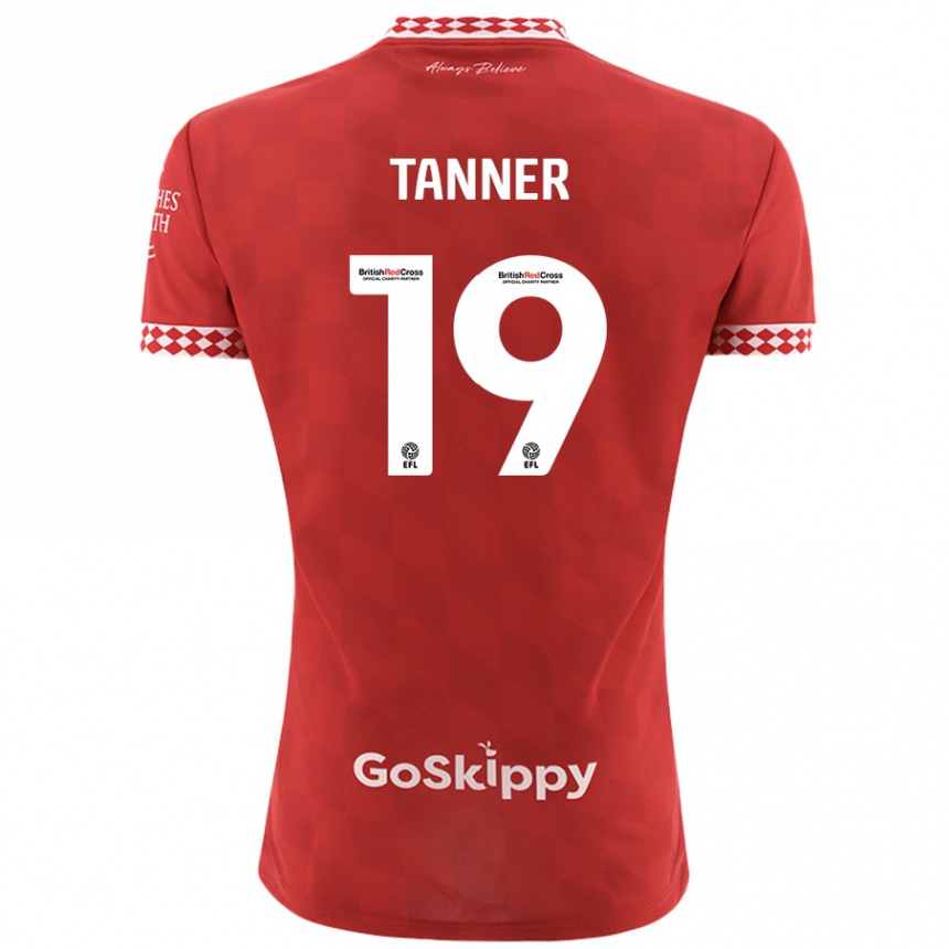 Niño Fútbol Camiseta George Tanner #19 Rojo 1ª Equipación 2024/25 Perú