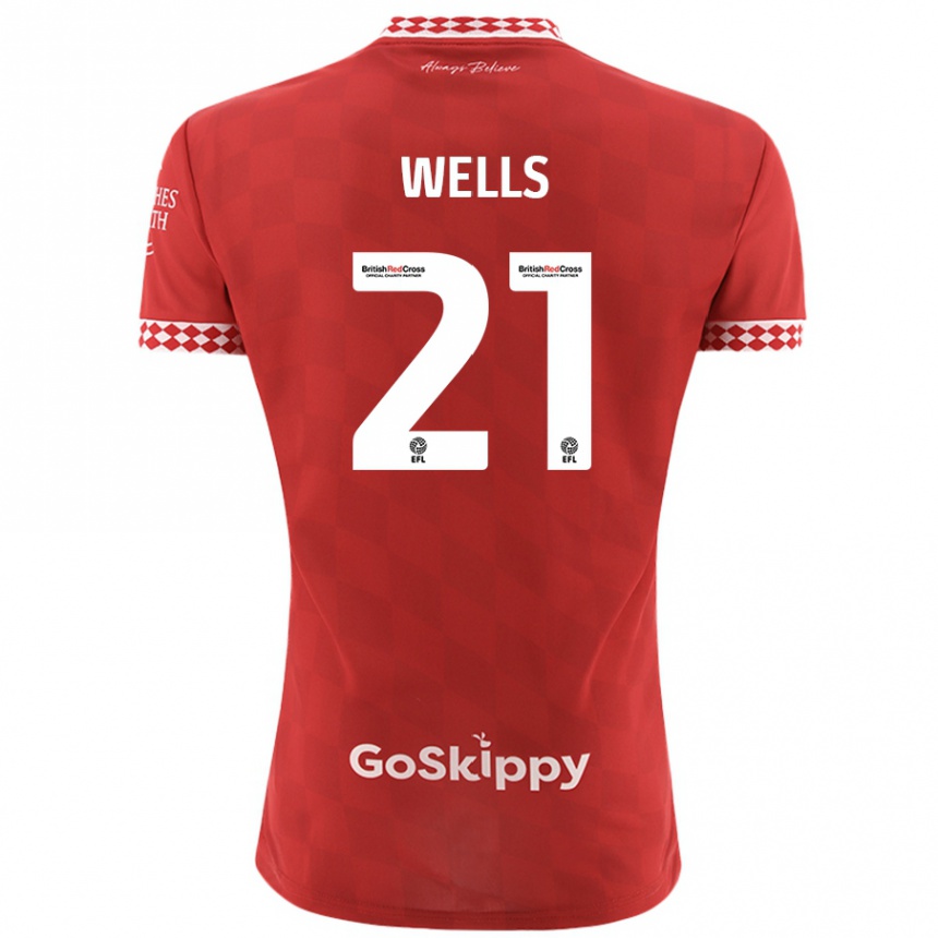 Niño Fútbol Camiseta Nahki Wells #21 Rojo 1ª Equipación 2024/25 Perú