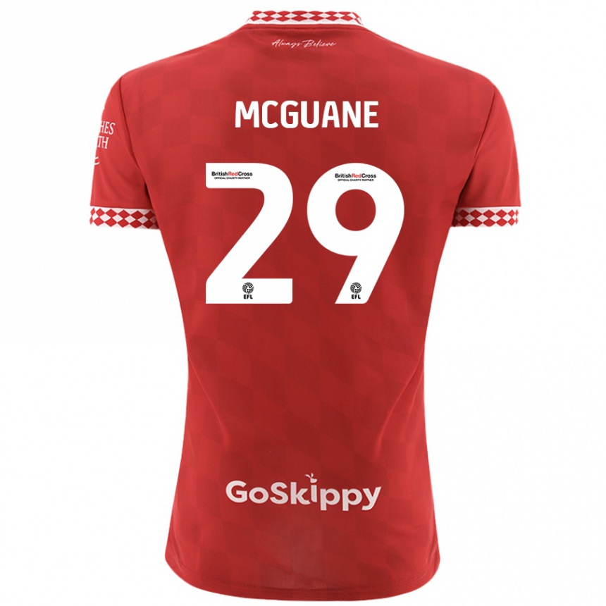 Niño Fútbol Camiseta Marcus Mcguane #29 Rojo 1ª Equipación 2024/25 Perú