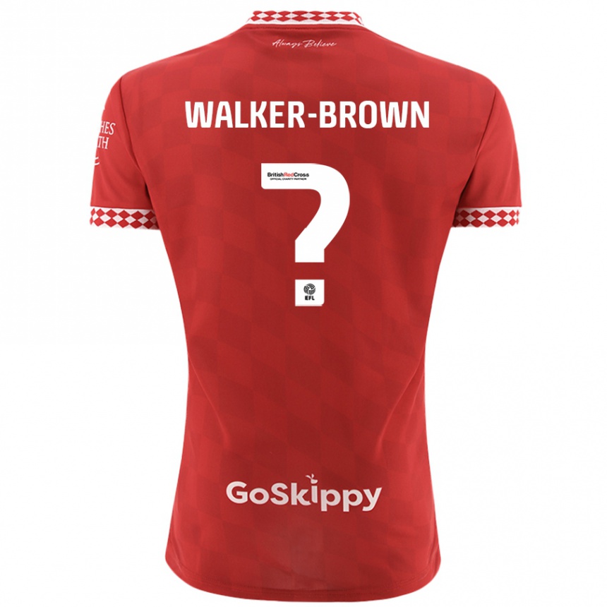 Niño Fútbol Camiseta Rushon Walker-Brown #0 Rojo 1ª Equipación 2024/25 Perú