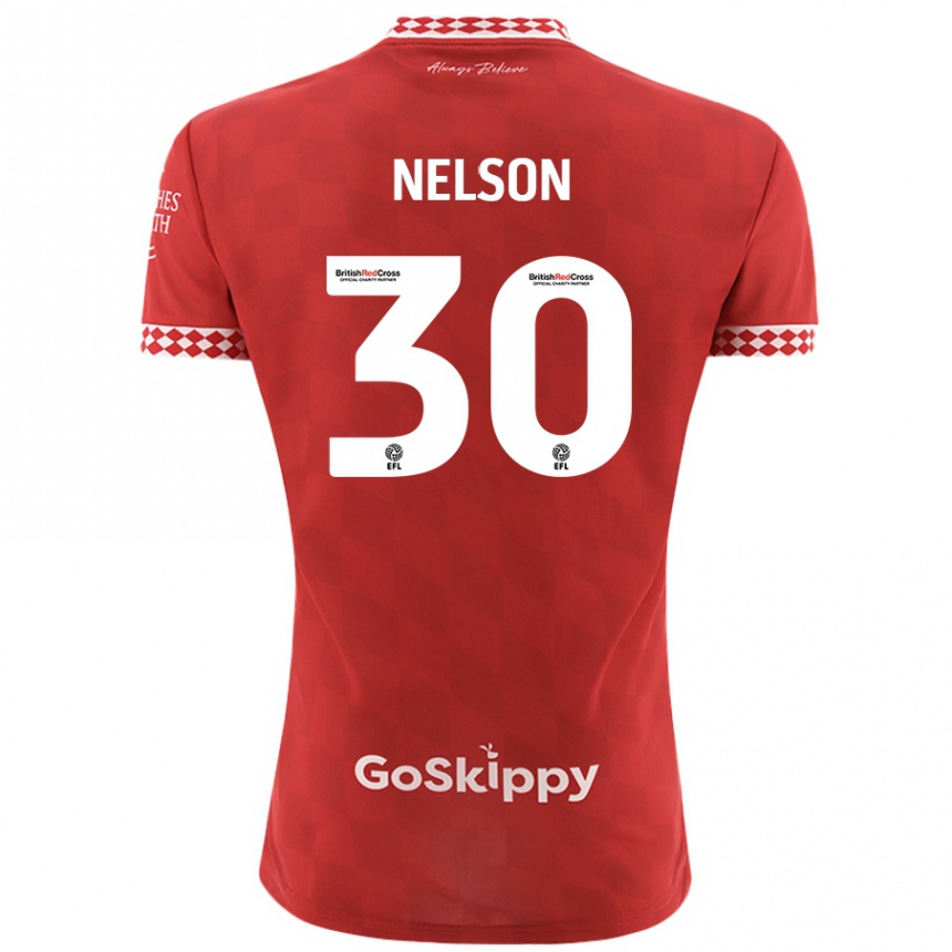 Niño Fútbol Camiseta Raekwon Nelson #30 Rojo 1ª Equipación 2024/25 Perú