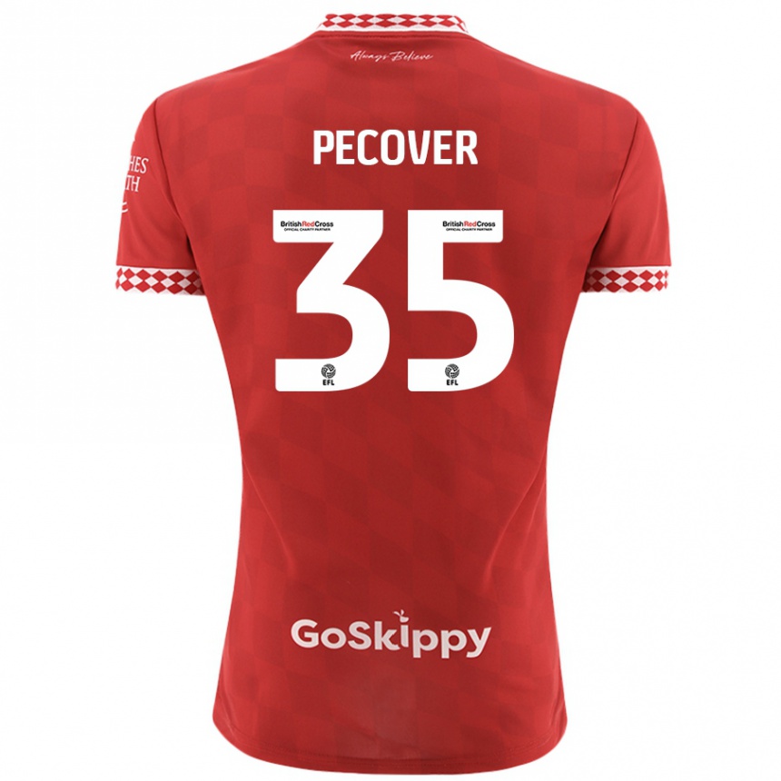 Niño Fútbol Camiseta Leo Pecover #35 Rojo 1ª Equipación 2024/25 Perú