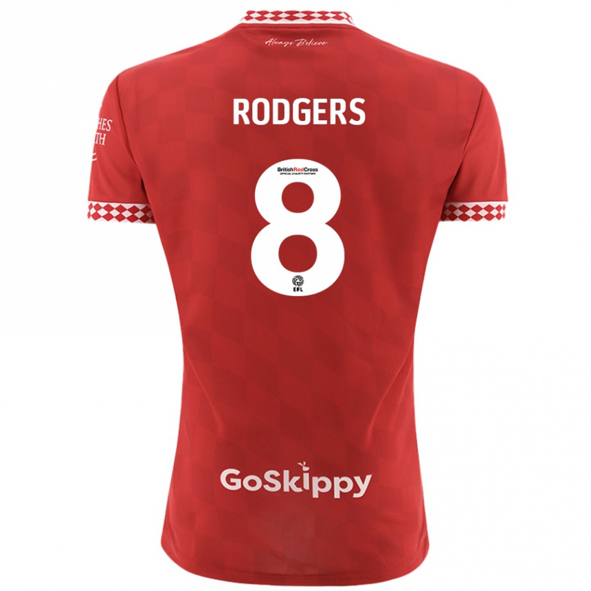 Niño Fútbol Camiseta Amy Rodgers #8 Rojo 1ª Equipación 2024/25 Perú