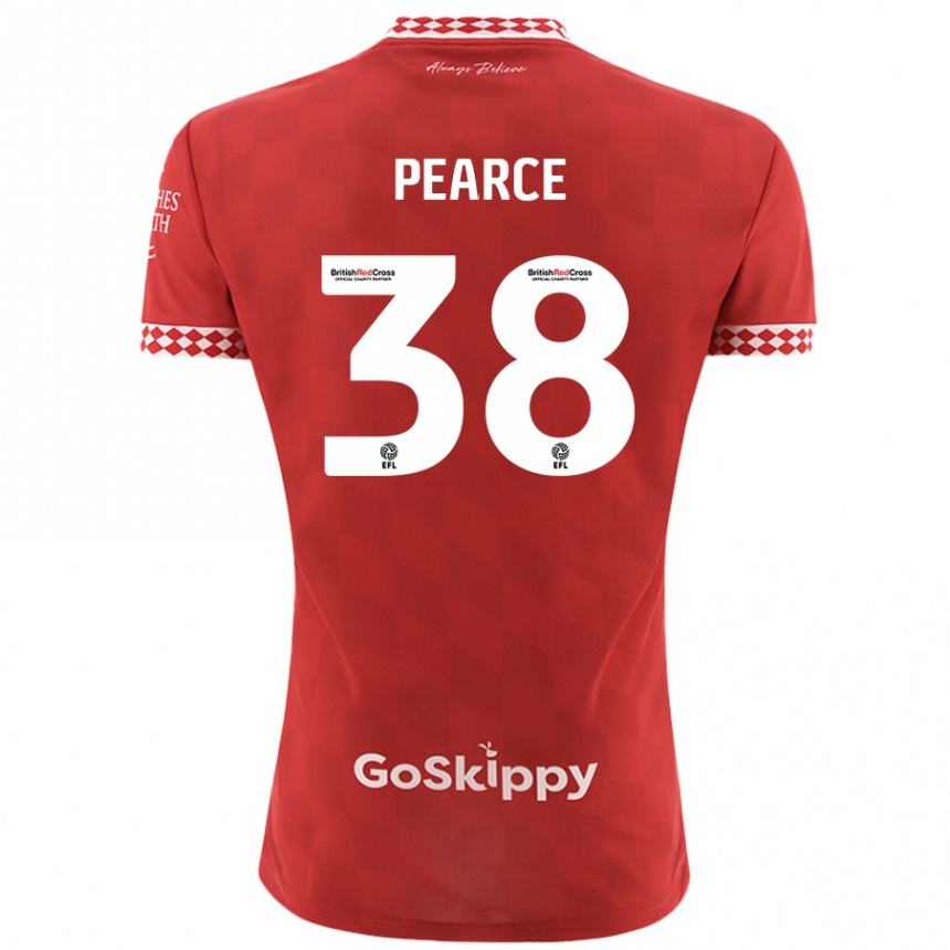 Niño Fútbol Camiseta Manon Pearce #38 Rojo 1ª Equipación 2024/25 Perú