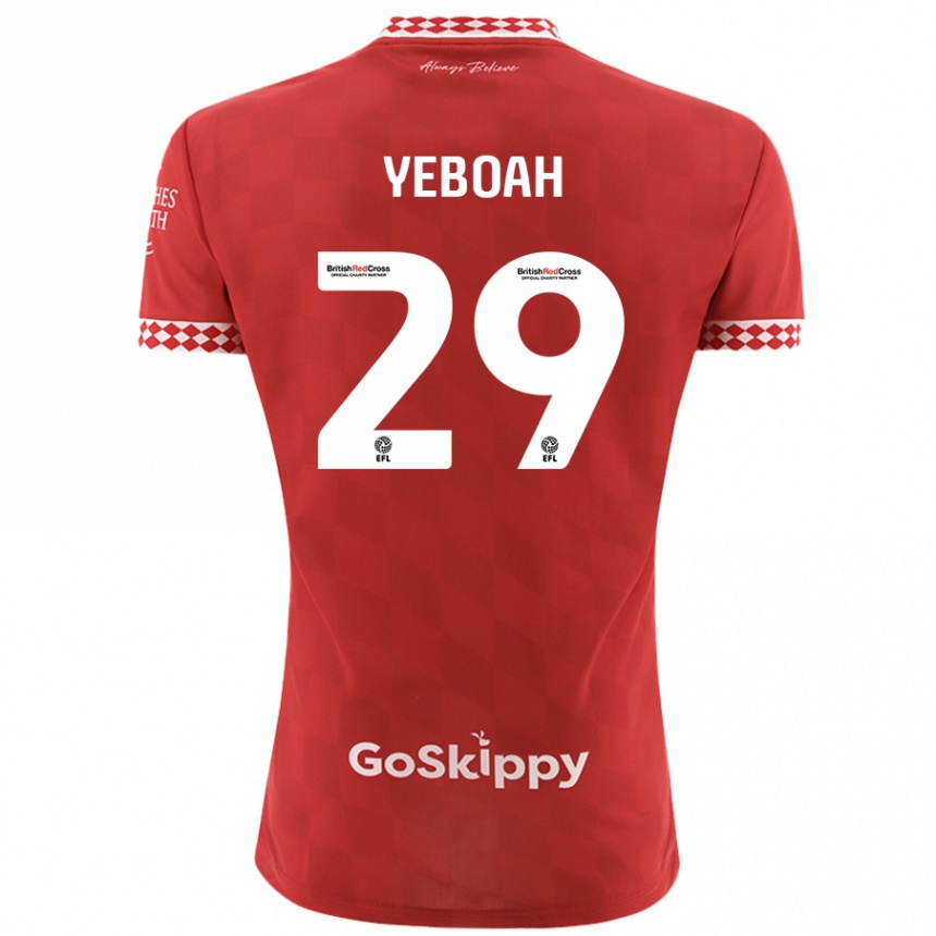 Niño Fútbol Camiseta Ephraim Yeboah #29 Rojo 1ª Equipación 2024/25 Perú