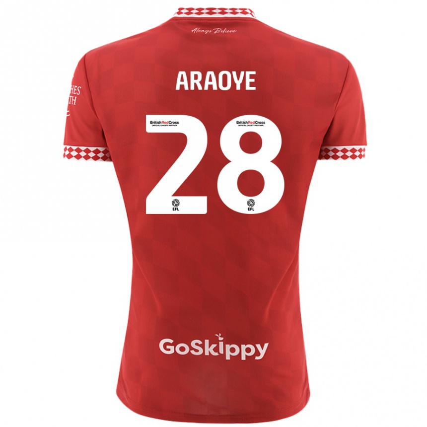 Niño Fútbol Camiseta Raphael Araoye #28 Rojo 1ª Equipación 2024/25 Perú