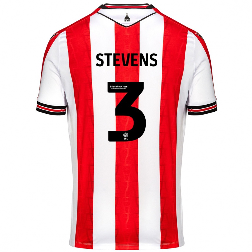 Niño Fútbol Camiseta Enda Stevens #3 Rojo Blanco 1ª Equipación 2024/25 Perú