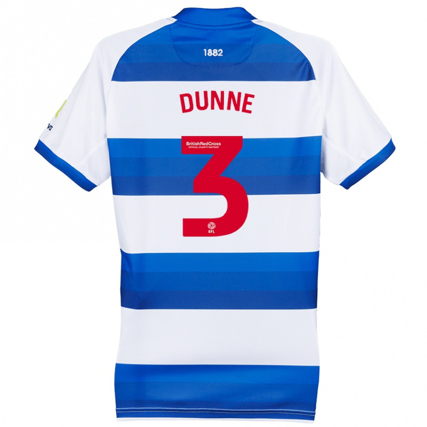 Niño Fútbol Camiseta Jimmy Dunne #3 Blanco Azul 1ª Equipación 2024/25 Perú