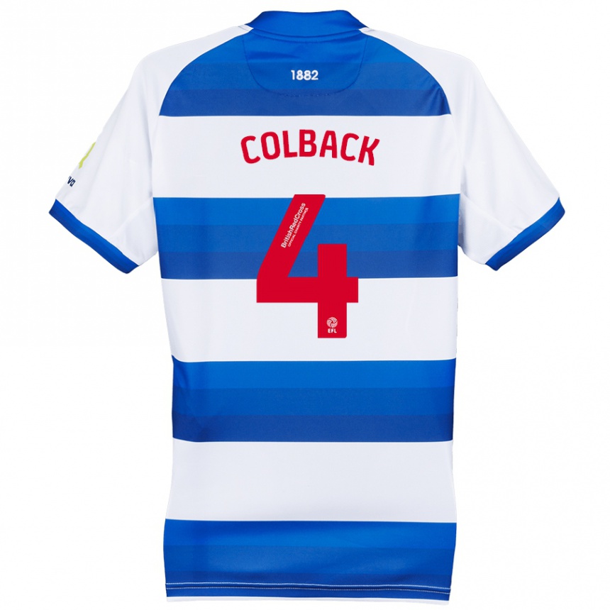 Niño Fútbol Camiseta Jack Colback #4 Blanco Azul 1ª Equipación 2024/25 Perú