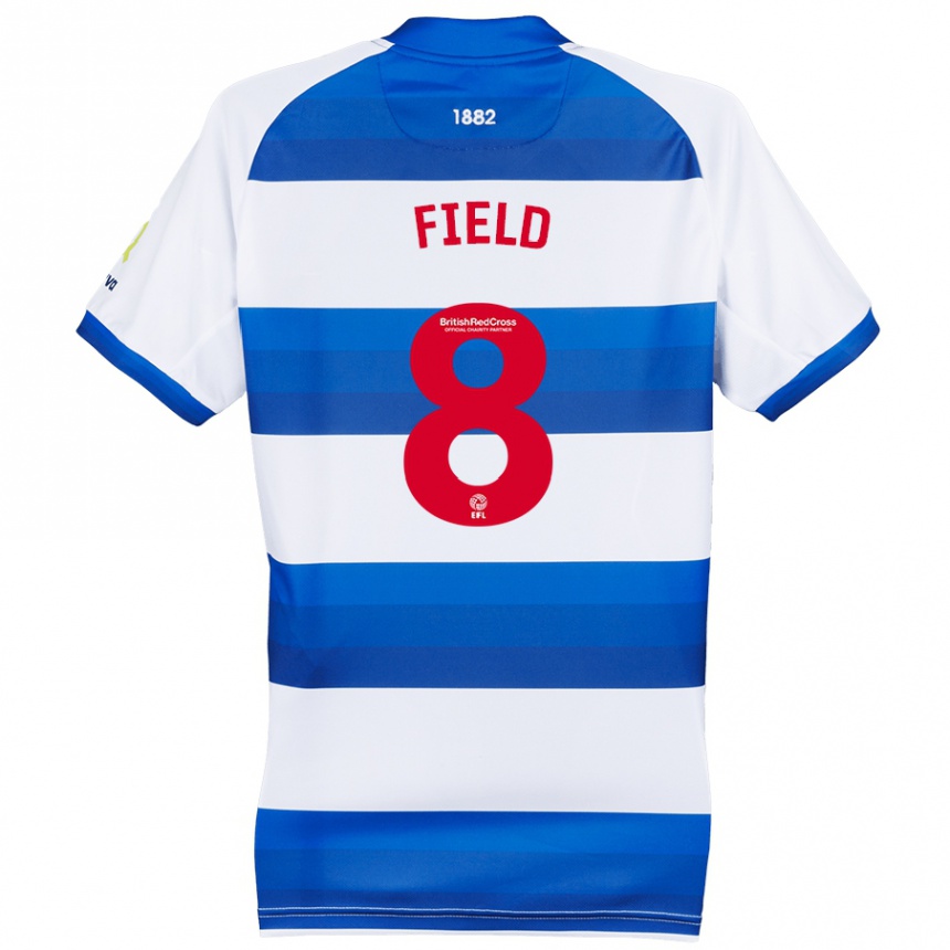 Niño Fútbol Camiseta Sam Field #8 Blanco Azul 1ª Equipación 2024/25 Perú