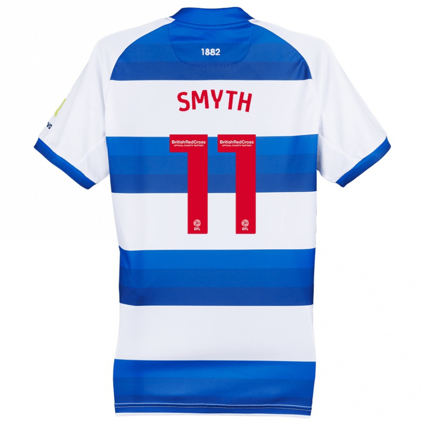 Niño Fútbol Camiseta Paul Smyth #11 Blanco Azul 1ª Equipación 2024/25 Perú