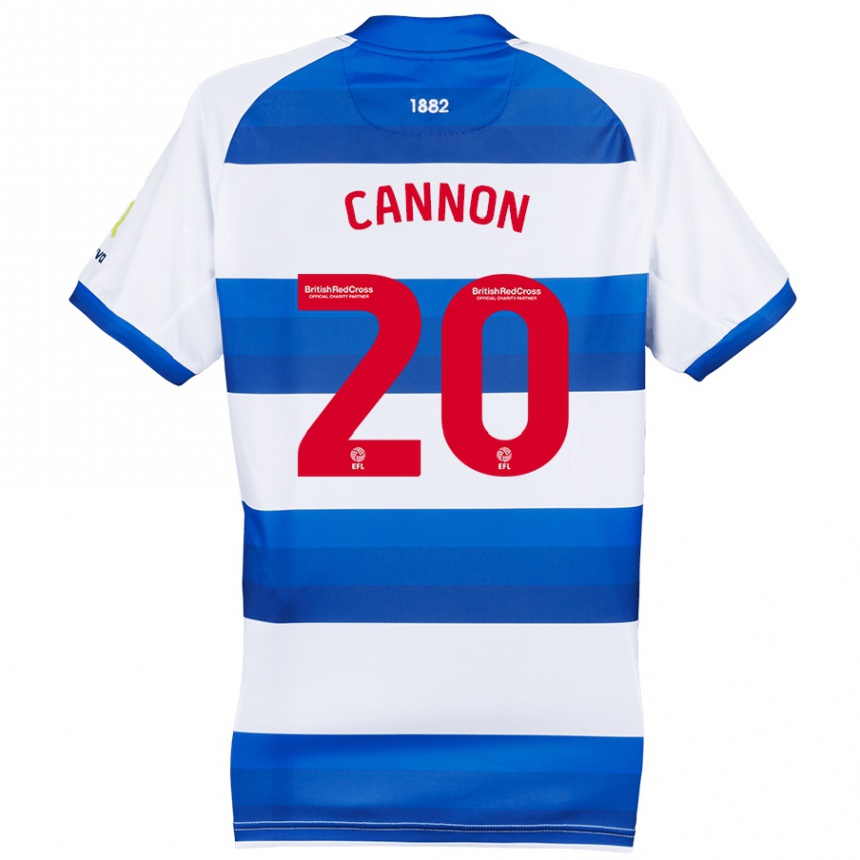 Niño Fútbol Camiseta Reggie Cannon #20 Blanco Azul 1ª Equipación 2024/25 Perú