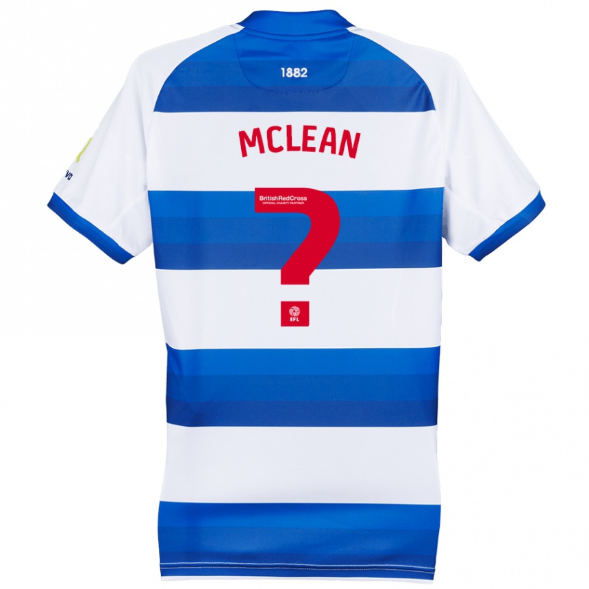 Niño Fútbol Camiseta Mason Mclean #0 Blanco Azul 1ª Equipación 2024/25 Perú