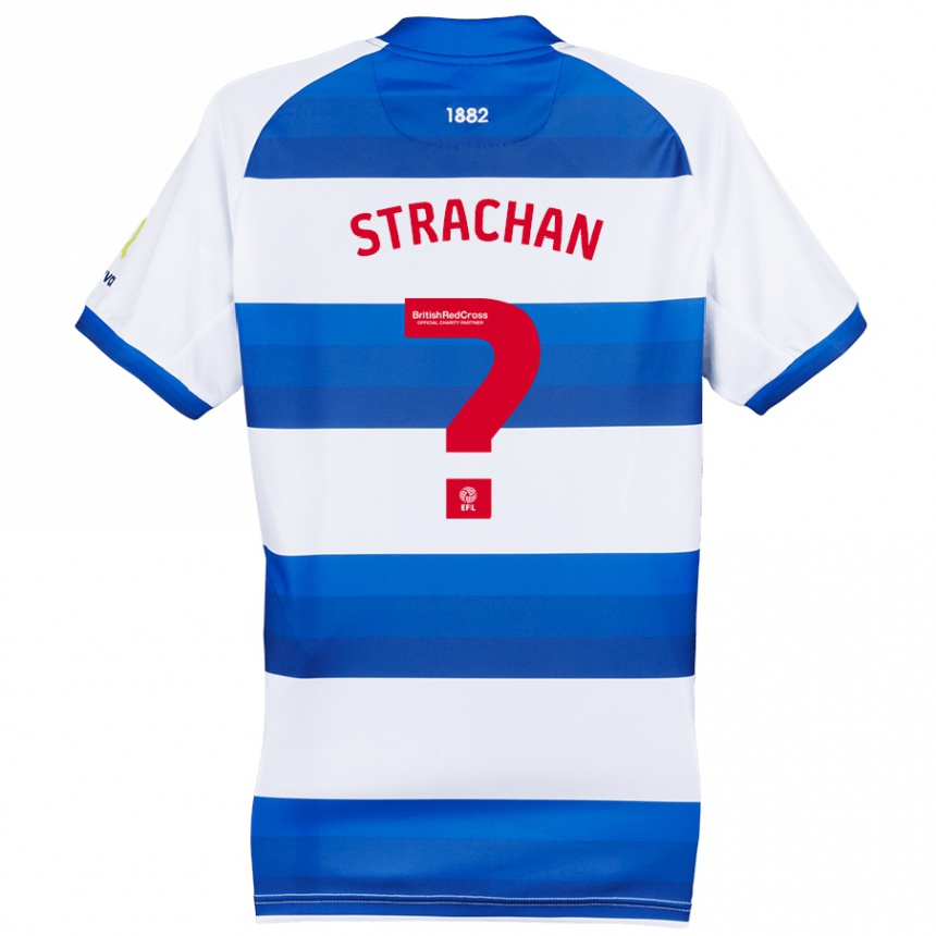 Niño Fútbol Camiseta Lorenzo Strachan #0 Blanco Azul 1ª Equipación 2024/25 Perú