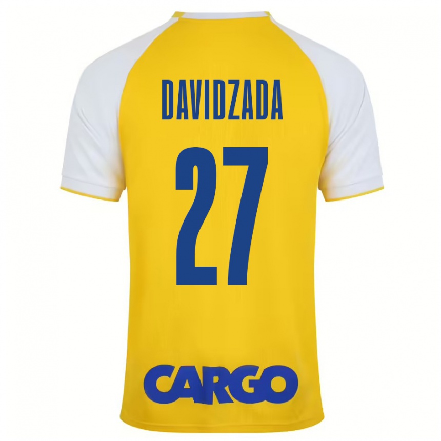 Niño Fútbol Camiseta Ofir Davidzada #27 Amarillo Blanco 1ª Equipación 2024/25 Perú