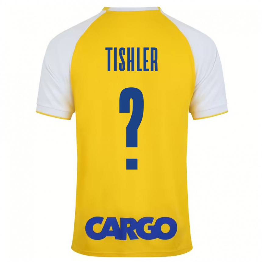 Niño Fútbol Camiseta Daniel Tishler #0 Amarillo Blanco 1ª Equipación 2024/25 Perú