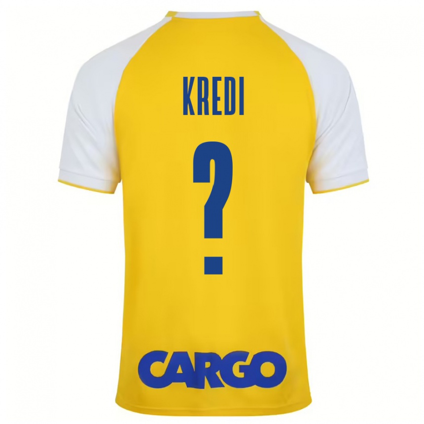 Niño Fútbol Camiseta Amit Kredi #0 Amarillo Blanco 1ª Equipación 2024/25 Perú