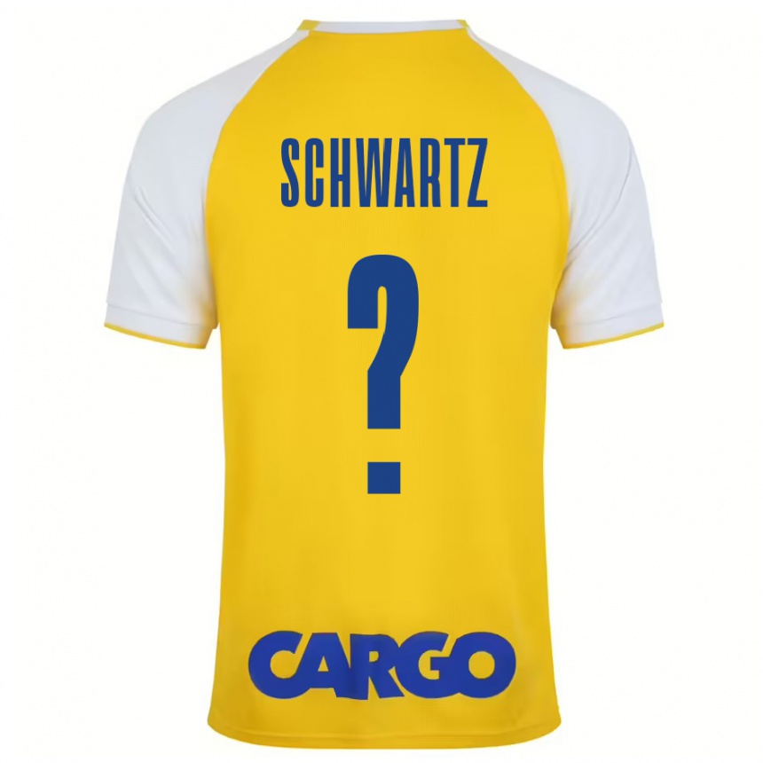 Niño Fútbol Camiseta Noam Schwartz #0 Amarillo Blanco 1ª Equipación 2024/25 Perú