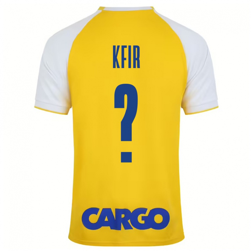 Niño Fútbol Camiseta Yuval Kfir #0 Amarillo Blanco 1ª Equipación 2024/25 Perú