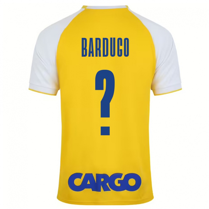 Niño Fútbol Camiseta Ori Bardugo #0 Amarillo Blanco 1ª Equipación 2024/25 Perú