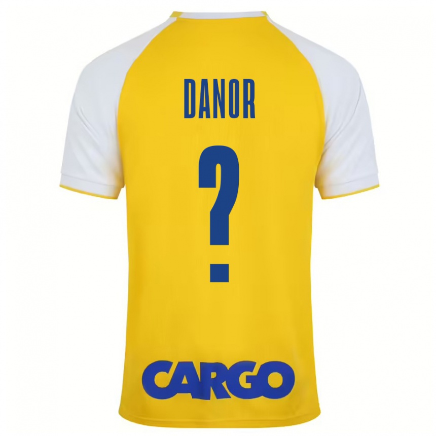 Niño Fútbol Camiseta Yaheli Danor #0 Amarillo Blanco 1ª Equipación 2024/25 Perú