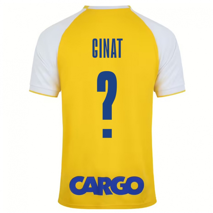 Niño Fútbol Camiseta Eran Ginat #0 Amarillo Blanco 1ª Equipación 2024/25 Perú