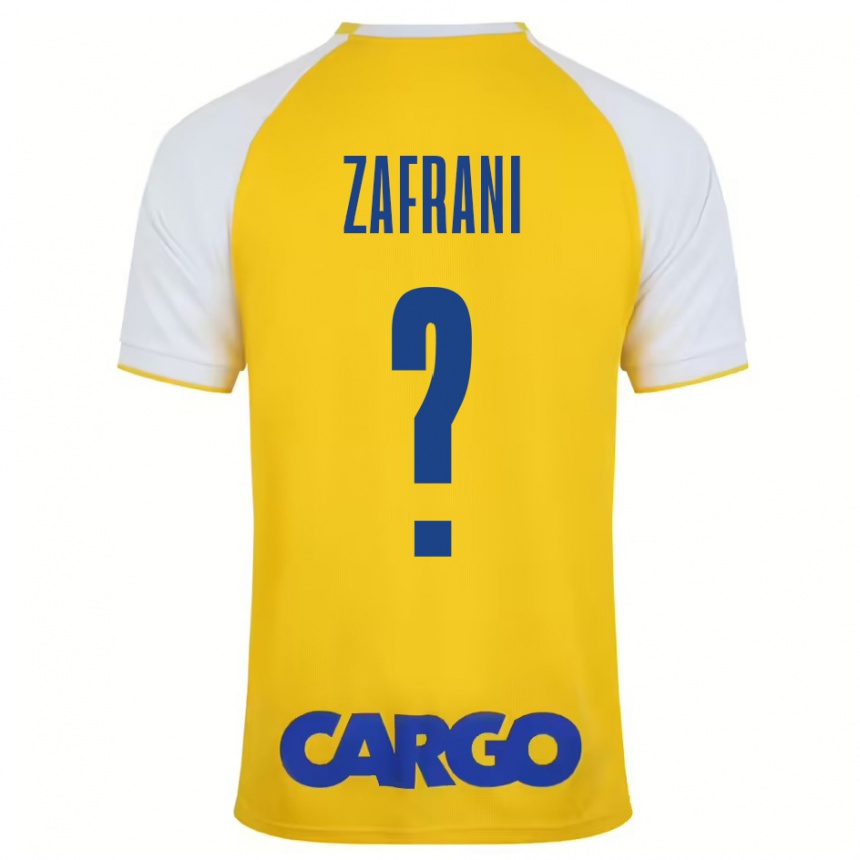 Niño Fútbol Camiseta Itay Zafrani #0 Amarillo Blanco 1ª Equipación 2024/25 Perú